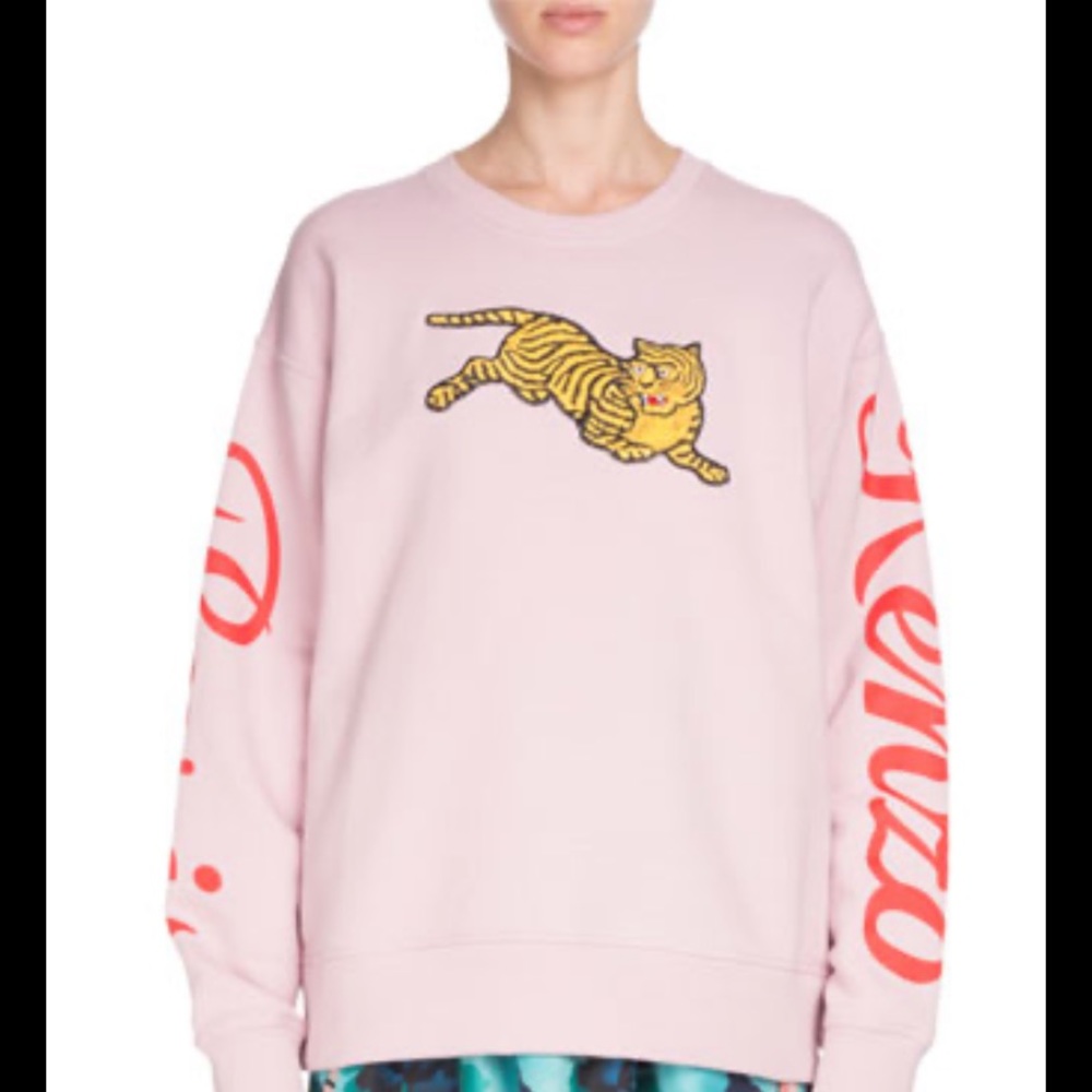 Kenzo embroidered tiger jumping graphic crewneck